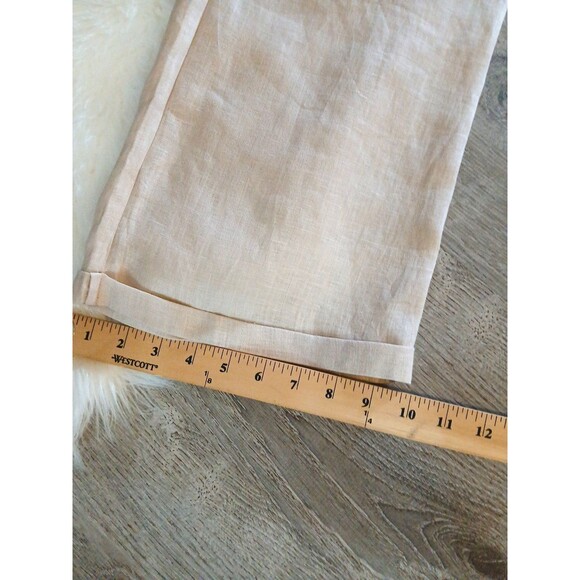 NWT Tommy Hilfiger Saharam Safari 100% Linen Women's Sz 16 Wide-Leg Beige Pants - Picture 11 of 11